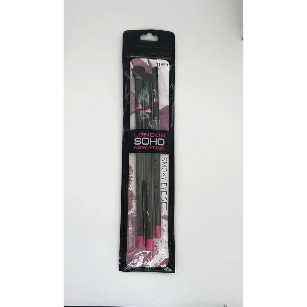 London SOHO New York Makeup Brush Lot + Brush Cube Holder NEW Sealed